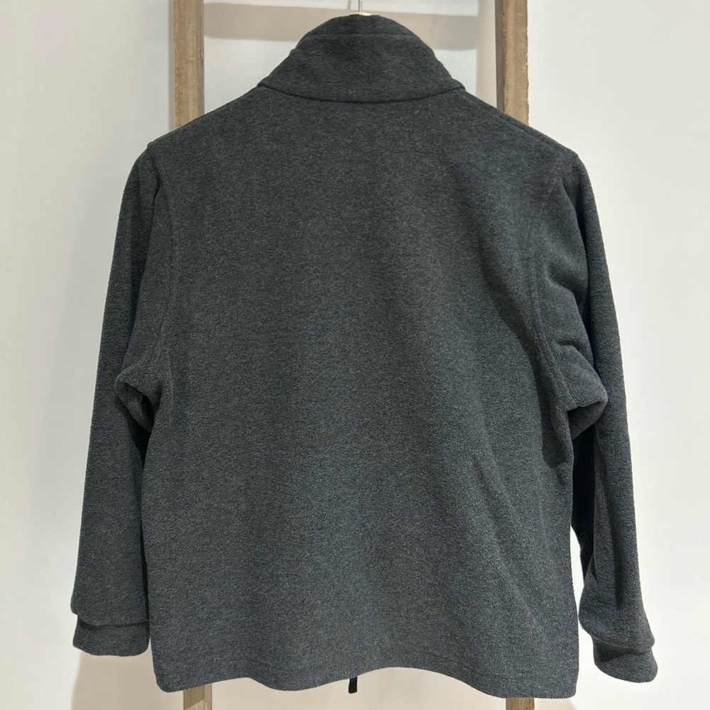 Columbia Gray Black Full-Zip Fleece Jacket Side Zip Pockets Boys Size 10-12 - Picture 4 of 8